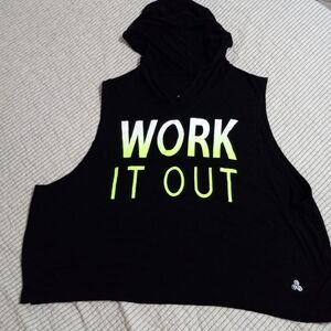 Soho Apparel Black and Yellow Sleeveless Hoodie